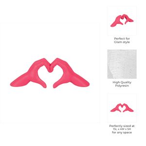 15" HEART HANDS, PINK 10