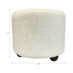 BAKERGROVE IVORY OTTOMAN 18 (IN) 9