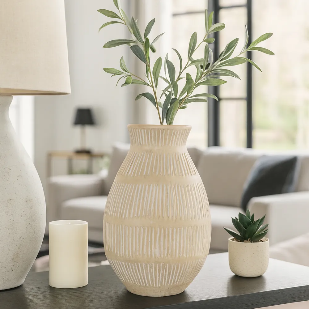 SAGEVIEW IVORY VASE 16 (IN)