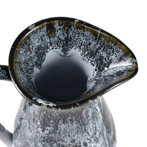 Gallemore Pitcher - Black and White Glazed 4