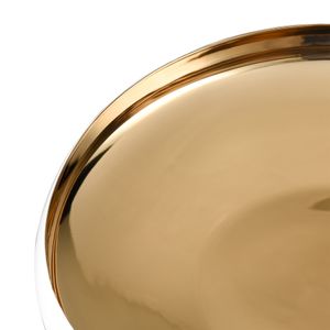 Greer Bowl - Low White and Gold Glazed 4