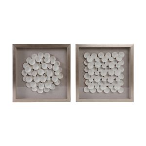 PEARLWAY SET OF 2 WHITE ART 2 (IN) 1
