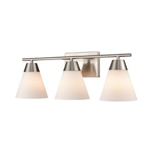 Vivica 24'' Wide 3-Light Vanity Light - Brushed Nickel 3