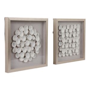 PEARLWAY SET OF 2 WHITE ART 2 (IN) 3