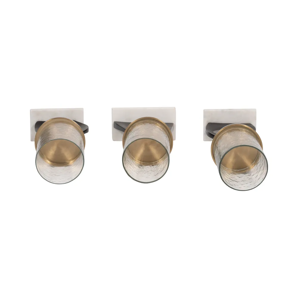 PALMERLAKE SET OF 3 BLACK CANDLE HOLDER 15 (IN)