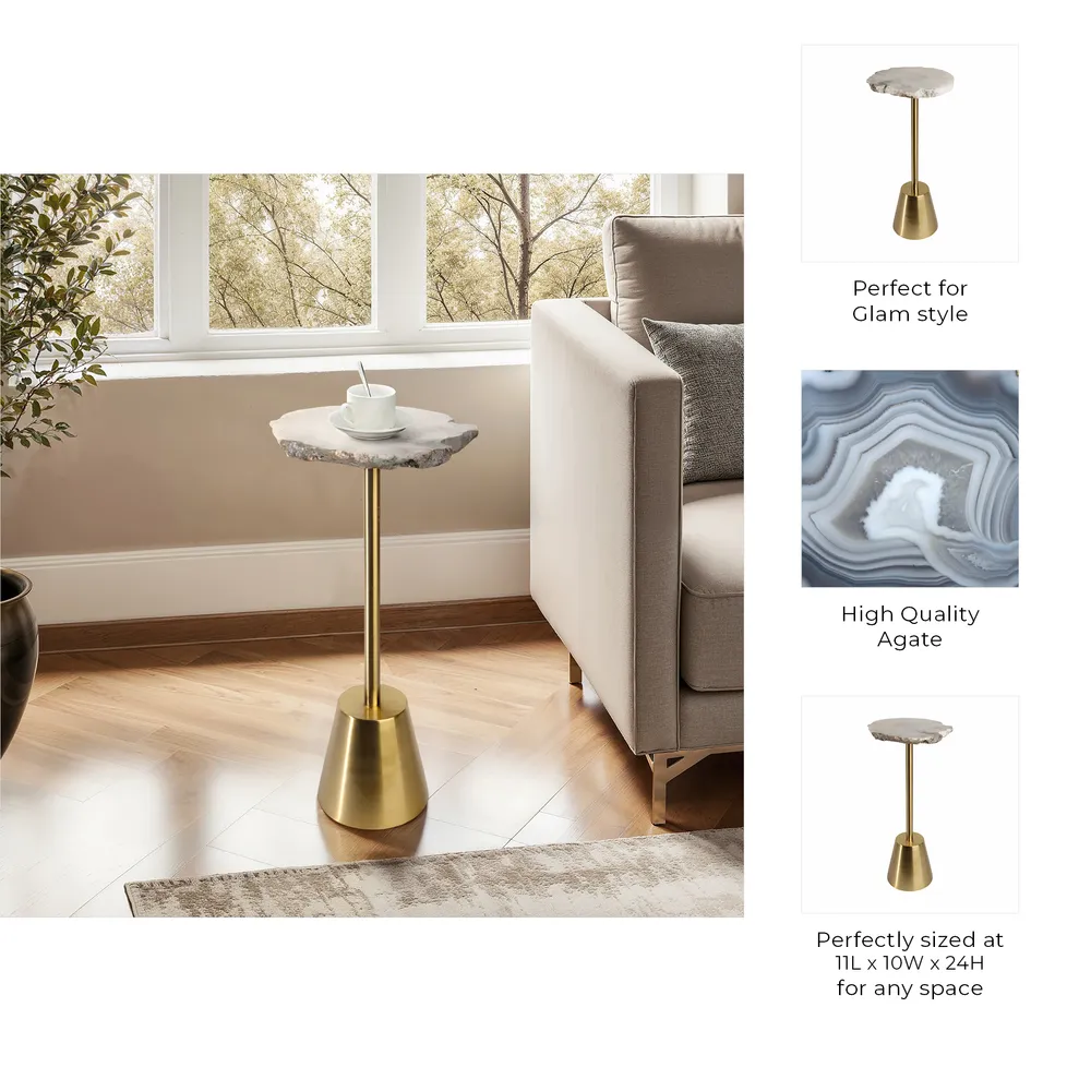 GASTONLEY GOLD TABLE 24 (IN)
