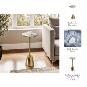 GASTONLEY GOLD TABLE 24 (IN) 9