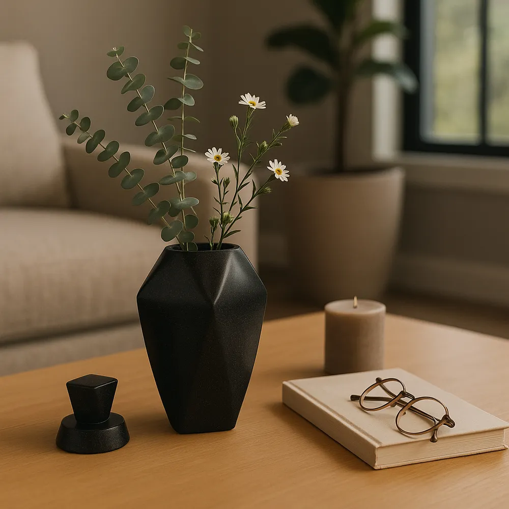 HALTONWORTH BLACK VASE 19 (IN)