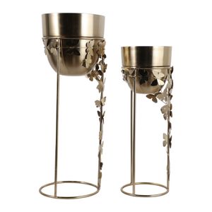 ELDONPORT SET OF 2 GOLD PLANTER 29 (IN) 4