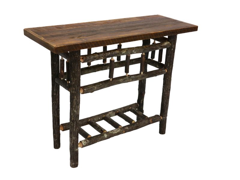 Appalachian Open Sofa Table with Barnwood Top 2