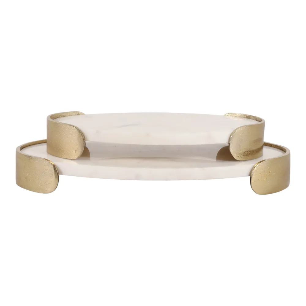 OWENPARK SET OF 2 WHITE TRAY 2 (IN)