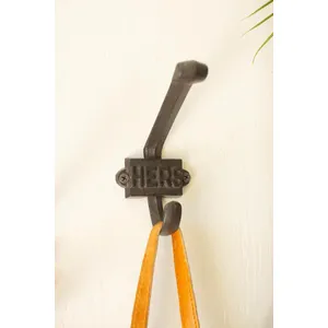 Set of 2 Cast Iron His and Hers Hooks 2
