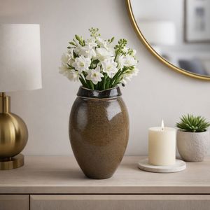 BROGANFORD BROWN VASE 12 (IN) 12