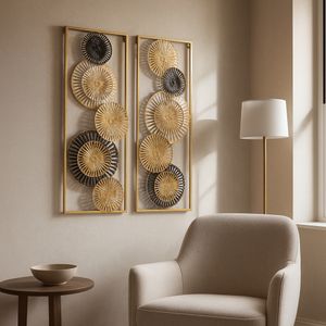 GRADYPARK SET OF 2 GOLD METAL WALL 32 (IN) 11