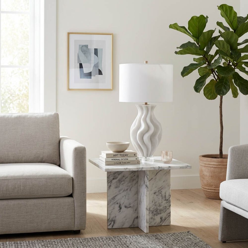 NICOLELEY WHITE LAMP 29 (IN)