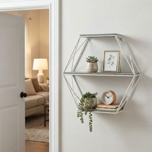 INGRIDHAVEN GRAY WALL SHELF 21 (IN) 11