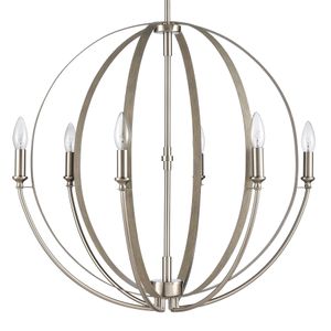 Rotunde 26'' Wide 6-Light Chandelier - Beechwood 4