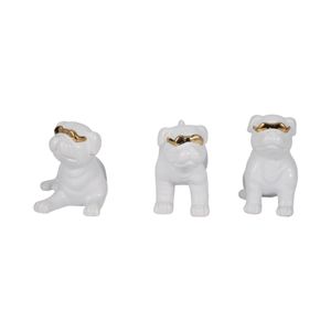 RIDERRUN SET OF 3 WHITE DECOR 6 (IN) 1