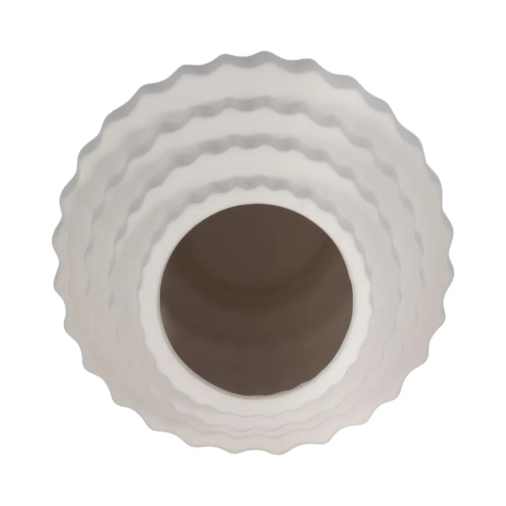 HEDLEYLAKE WHITE VASE 8 (IN)