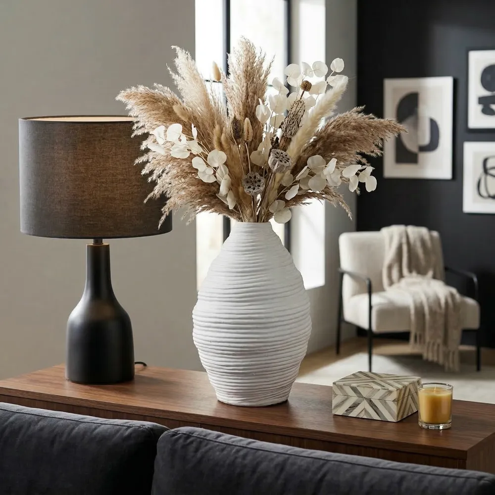 KELSEYHOLM WHITE VASE 14 (IN)