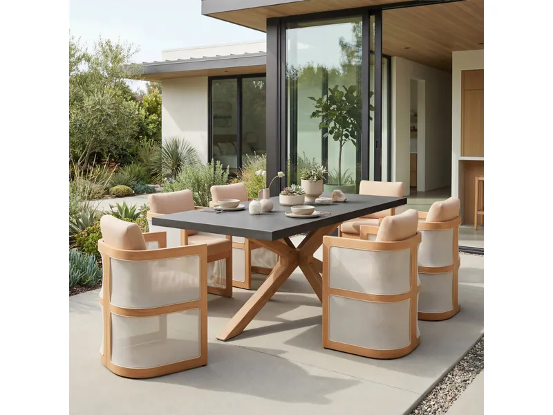 Suan Rectangular Dining Table Gray 8