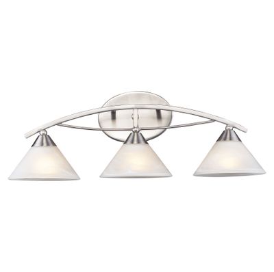 Elysburg 25″ Wide 3-Light Vanity Light - Satin Nickel