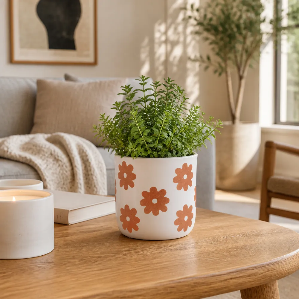 BELDENTON WHITE PLANTER 6 (IN)