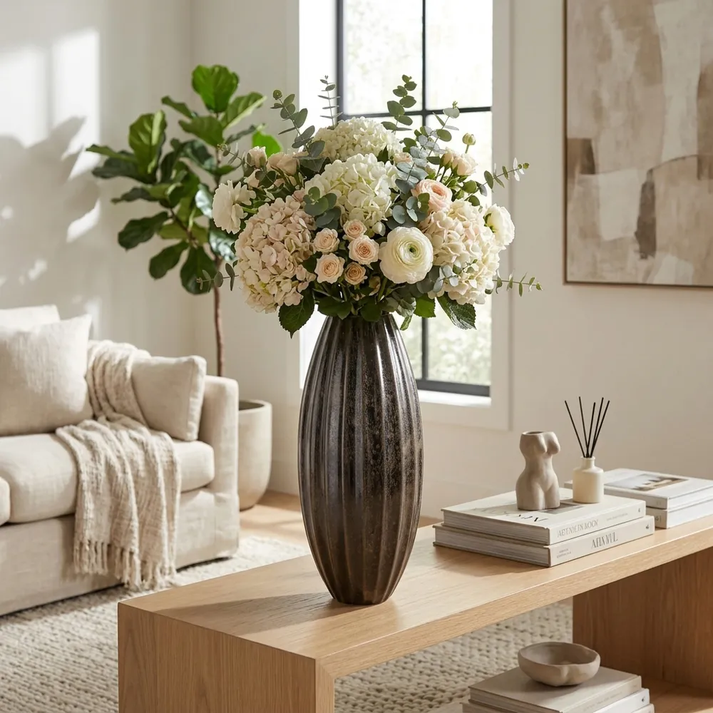 TILTONRIDGE BLACK VASE 20 (IN)