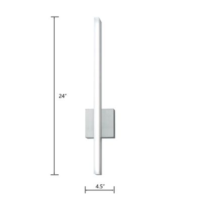 Ava 24″ High Integrated LED Sconce - Brushed Aluminum