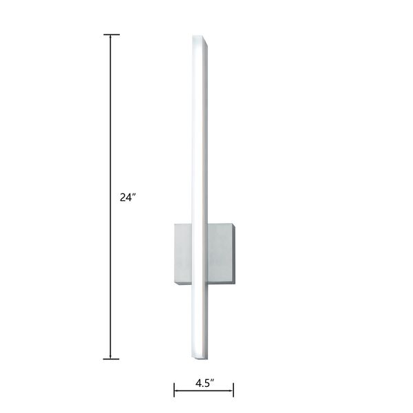 Ava 24'' High Integrated LED Sconce - Brushed Aluminum