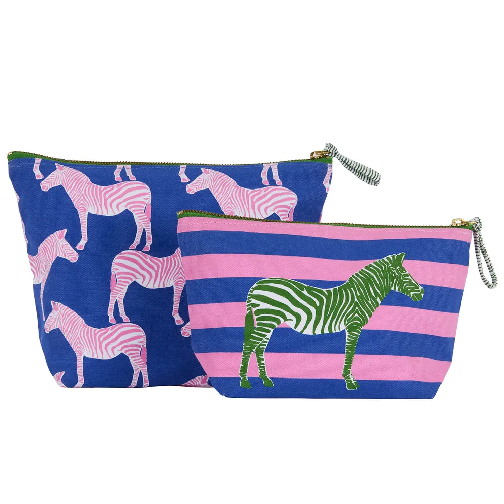 Zebra Essential Canvas Pouch Set of 2