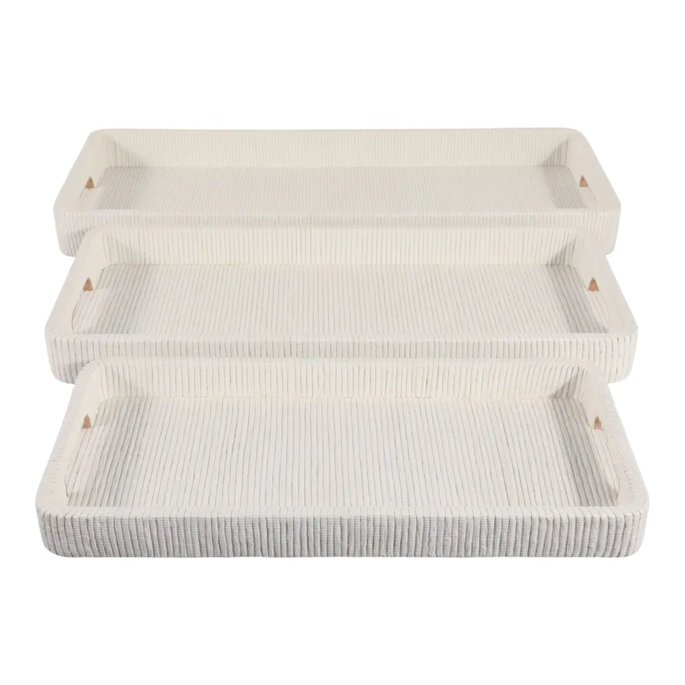 RYETON SET OF 3 BROWN TRAY 3 (IN)