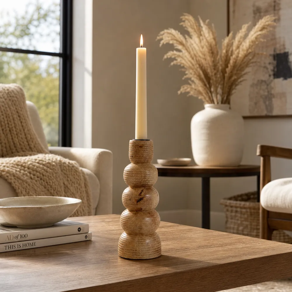DALEYWIND BROWN CANDLE HOLDER 8 (IN)
