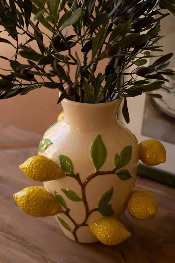 Ceramic Lemon Vase