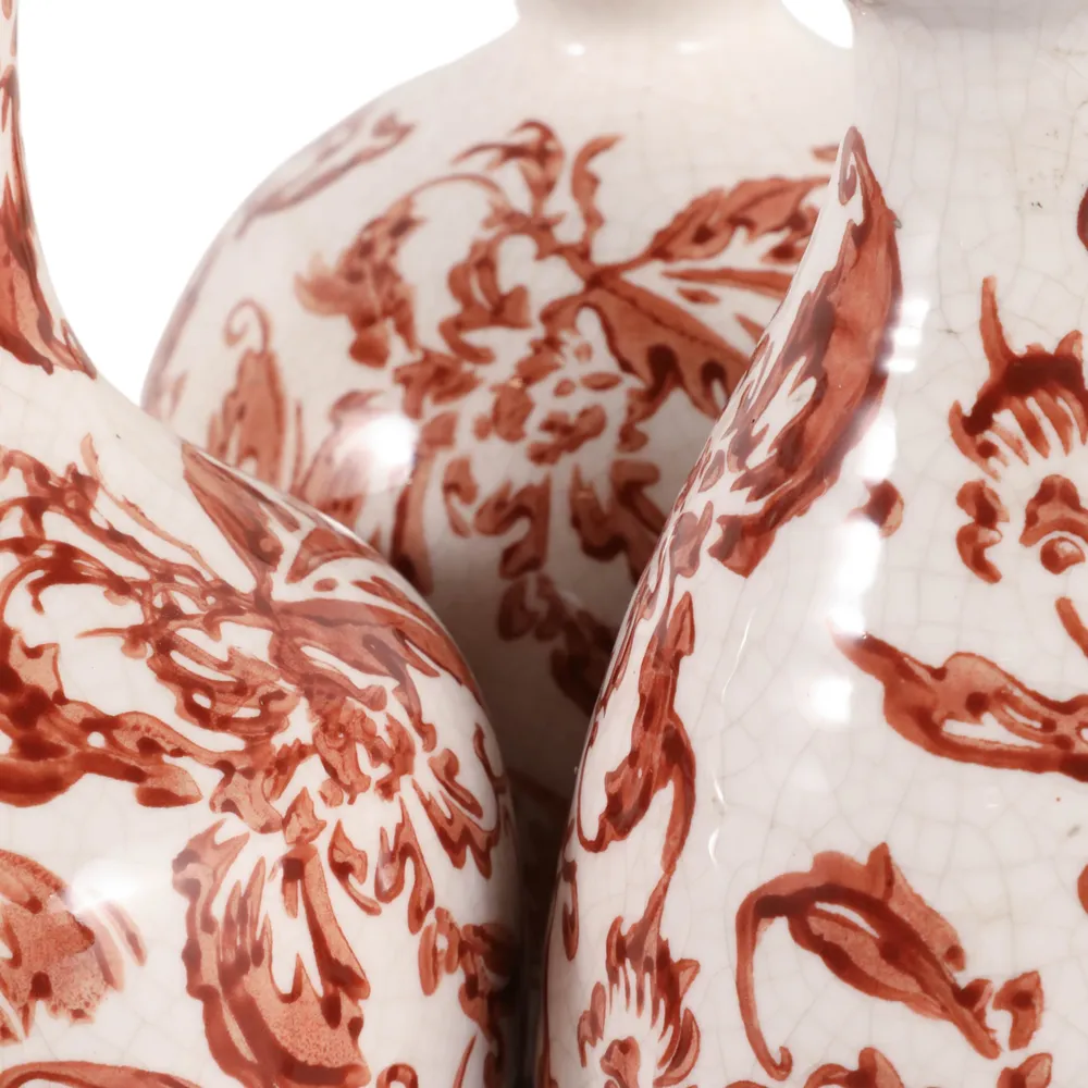 DAMIENLEY SET OF 3 BROWN VASES 6 (IN)
