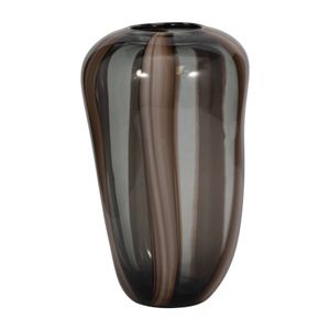 VALEBROOK BROWN GLASS VASE 13 (IN) 4