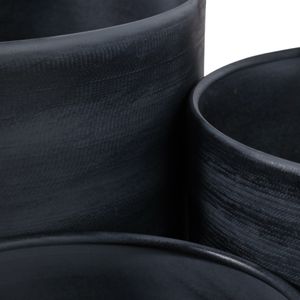 COVECLIFF SET OF 3 GRAY PLANTER 13 (IN) 7