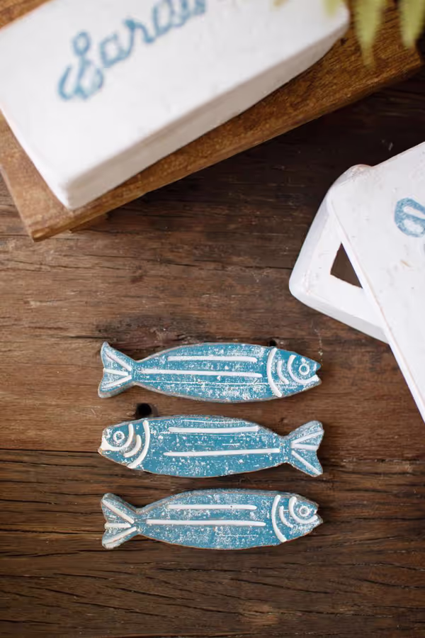 Painted Clay Sardines in a Box
