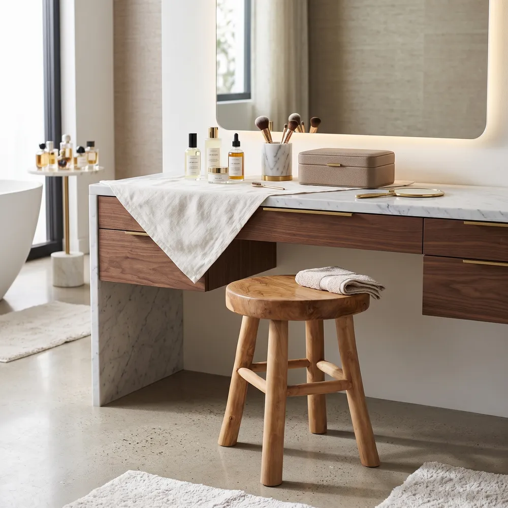 HARDENHAM BROWN STOOL 18 (IN)
