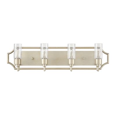 Cheswick 33″ Wide 4-Light Vanity Light - Aged Silver