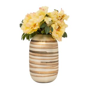CARLTONLAND GOLD GLASS VASE 14 (IN) 4