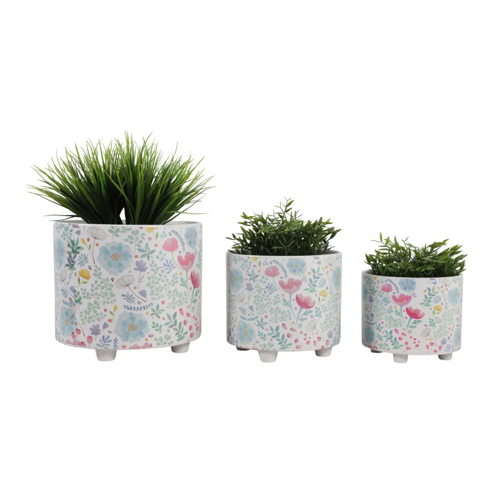 CALTONCROSS SET OF 3 BLUE PLANTER 11 (IN)