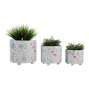 CALTONCROSS SET OF 3 BLUE PLANTER 11 (IN) 2