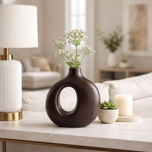 GRIFFINMOOR BROWN VASE 7 (IN) 2