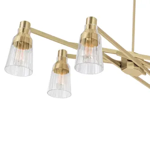 Carnival 49.5'' Wide 6-Light Chandelier - Satin Brass 4