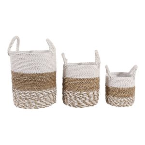 BURTONGROVE SET OF 3 BROWN PLANTER 13 (IN) 1