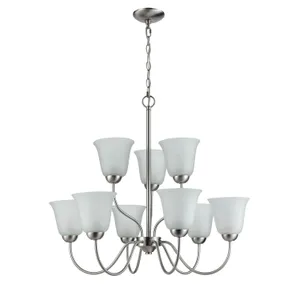 Conway 29'' Wide 9-Light Chandelier - Brushed Nickel 3