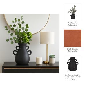 ARLOBEACH BLACK VASE 12 (IN) 10