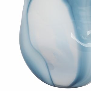 BIRCHBURN BLUE GLASS VASE 8 (IN) 6