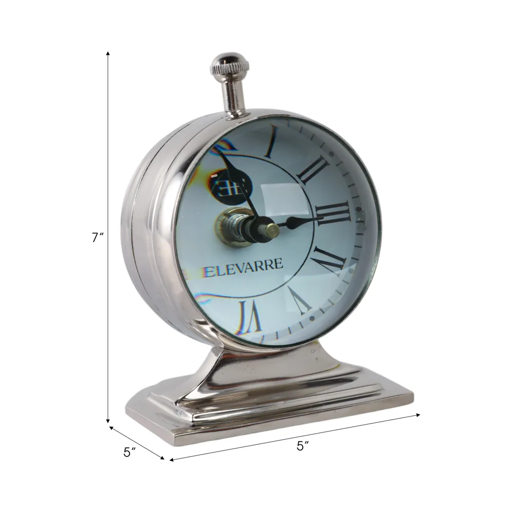 AXELFORD SILVER CLOCK 7 (IN)
